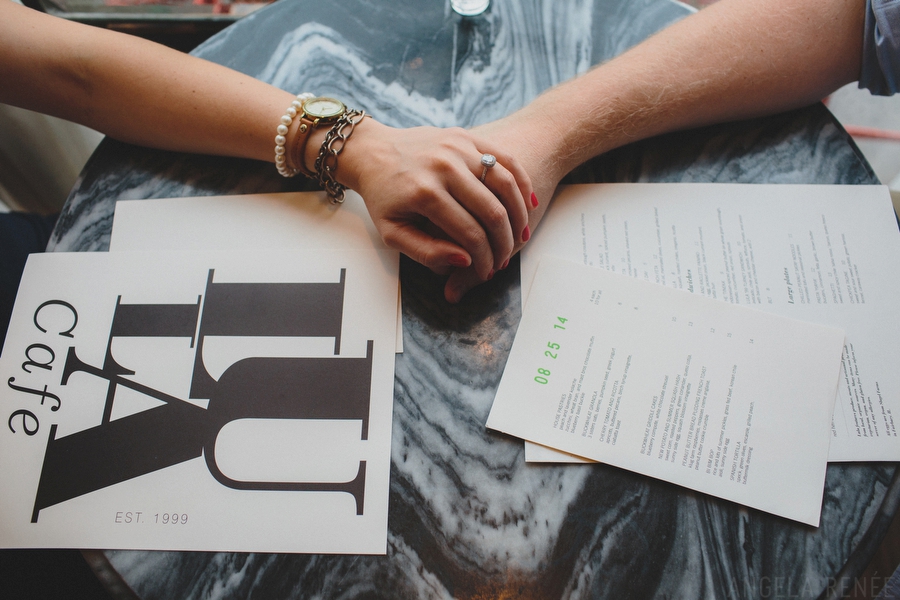 Cafe engagement session