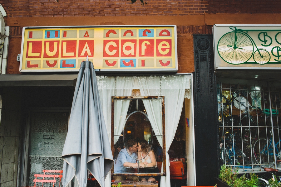 Cafe engagement photos chicago