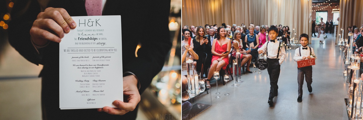 ring bearers with signs