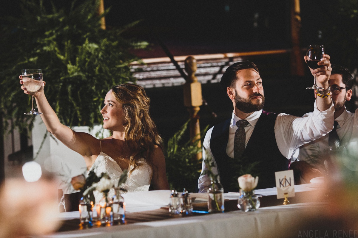 bride and groom wedding toasts