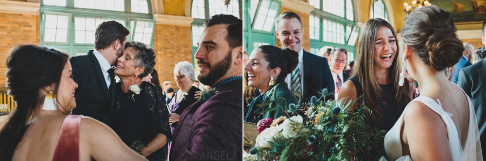 bride-groom-greeting-guests