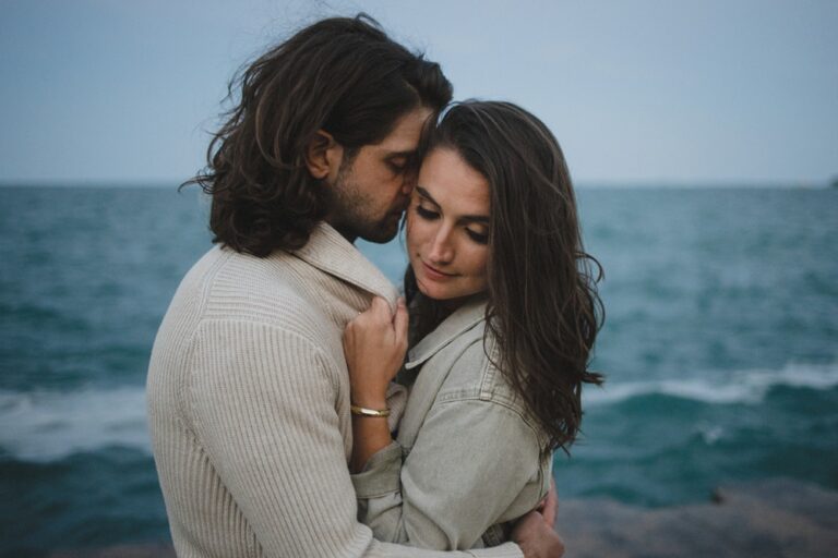 North Ave Beach Engagement Session – Megan & Alex